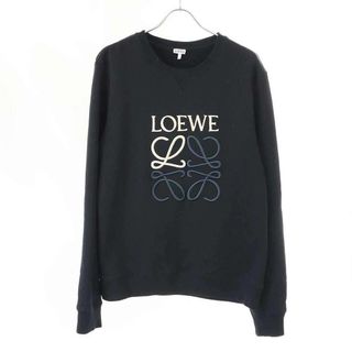 ロエベ(LOEWE)のLOEWE ロエベ アナグラムロゴ エンブロイダリースウェットトレーナー H526Y24J07 ブラック XL(スウェット)