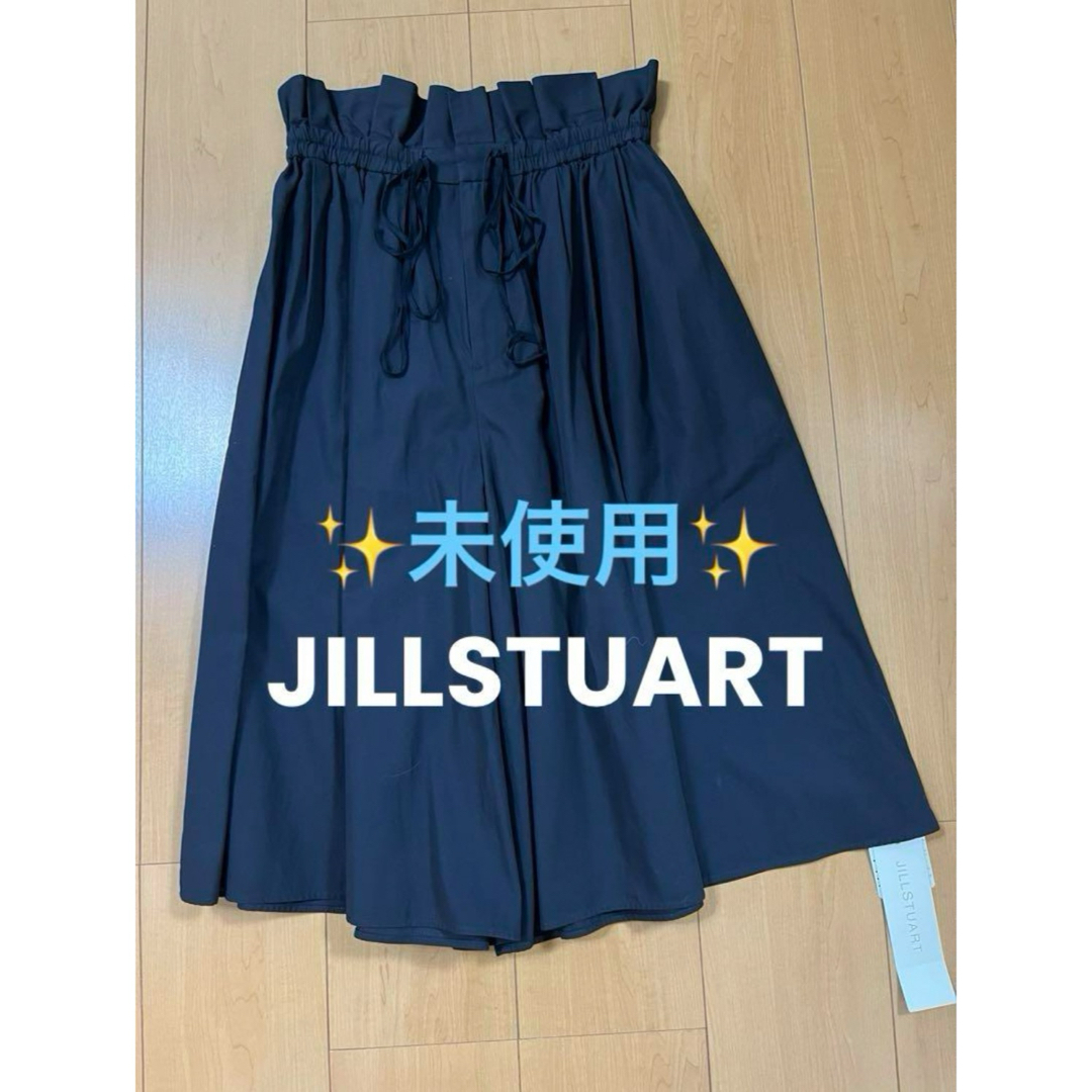 JILL by JILLSTUART(ジルバイジルスチュアート)の未使用 ジルスチュアート キュロットスカート ワイドパンツ  紺  レディースのパンツ(キュロット)の商品写真