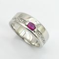 CAMELLIA ◆Pt850 ルビー ダイヤ リング R：0.26ct D:0