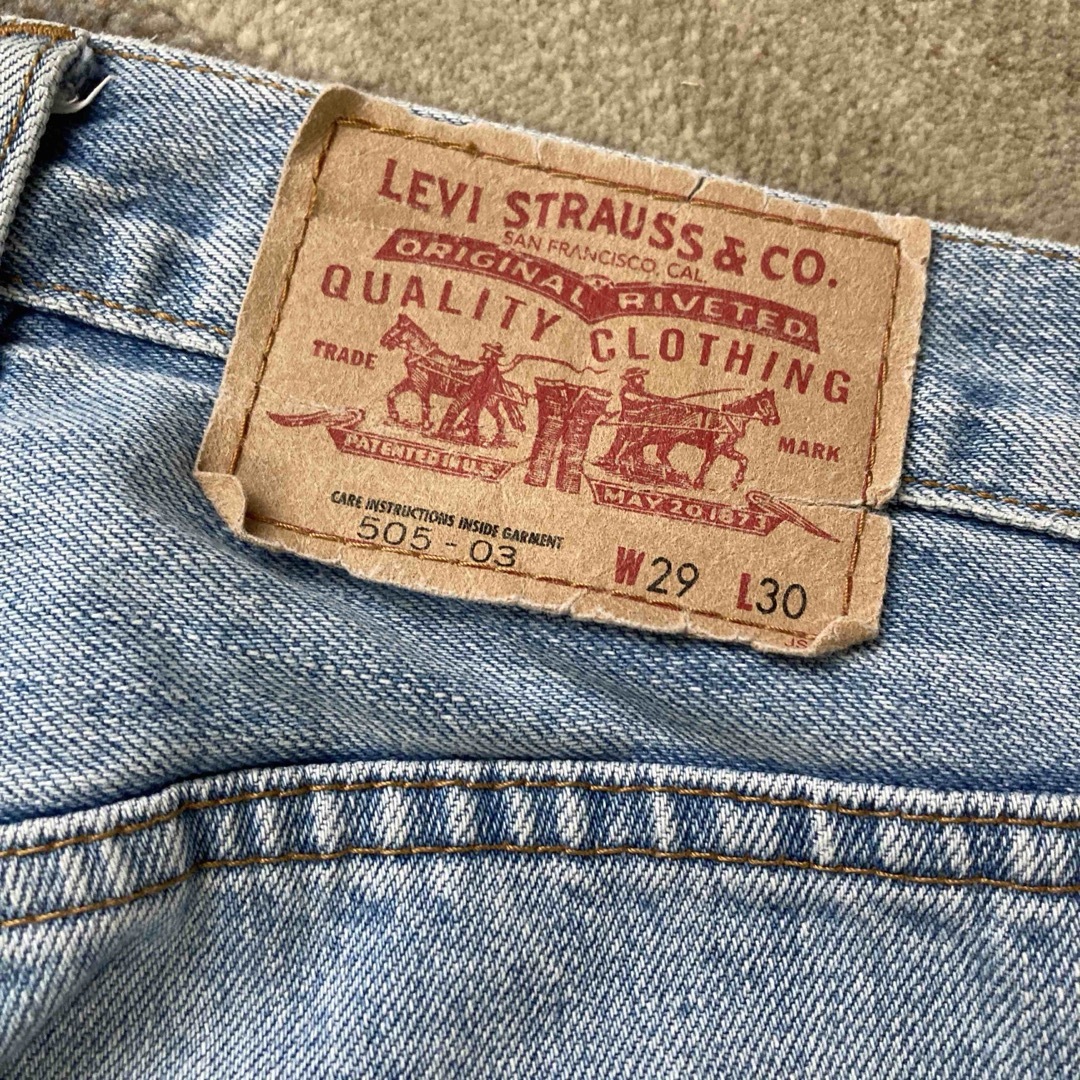 Levi's(リーバイス)の【送料無料】Levi‘s505 リーバイス505 デニム　ジーンズ　ダメージ メンズのパンツ(デニム/ジーンズ)の商品写真