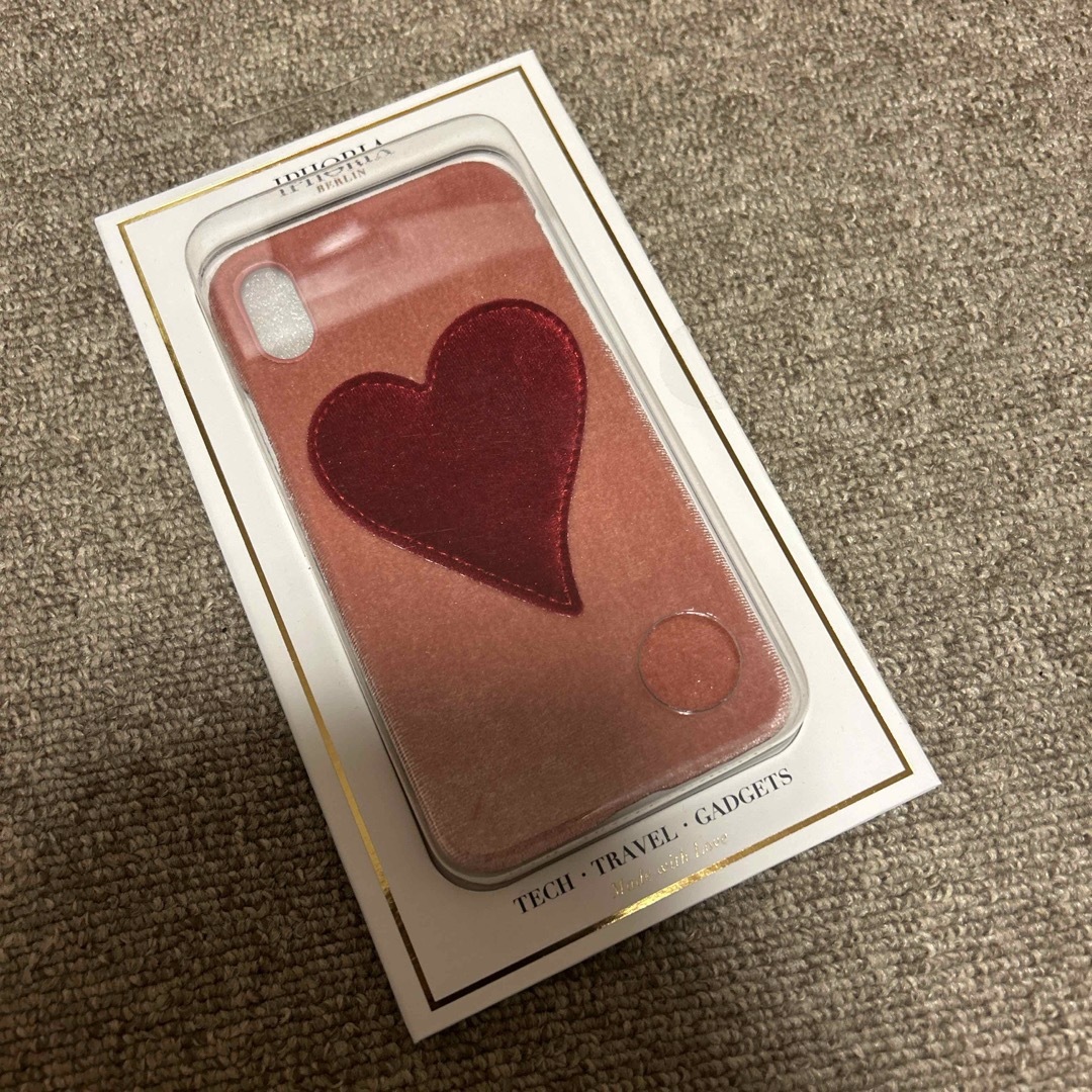 IPHORIA(アイフォリア)の正規品IPHORIA Pink With Red Heart iPhone XR スマホ/家電/カメラのスマホアクセサリー(iPhoneケース)の商品写真