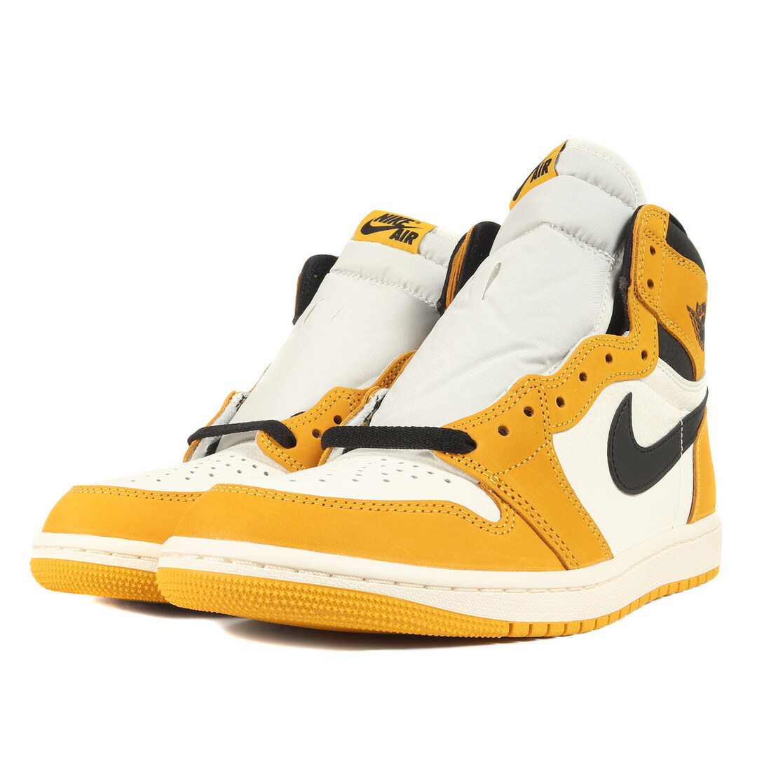 NIKE(ナイキ)の新品 NIKE ナイキ サイズ:26.5cm AIR JORDAN 1 RETRO HIGH OG YELLOW OCHRE (DZ5485-701) エアジョーダン1 ハイ レトロ イエローオーカー ブラック US8.5 ハイカット スニーカー シューズ 靴【メンズ】 メンズの靴/シューズ(スニーカー)の商品写真