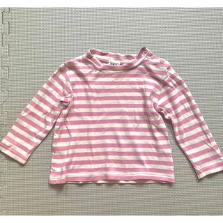 コンビミニ(Combi mini)のピンクボーダー　長袖　春服　トップス　90(Tシャツ/カットソー)