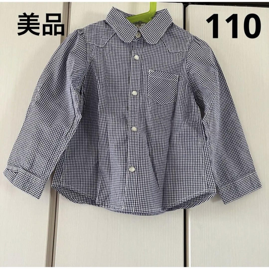 Right-on(ライトオン)の美品☆ライトオン　ギンガムチェック　ウエスタンシャツ キッズ/ベビー/マタニティのキッズ服女の子用(90cm~)(ブラウス)の商品写真