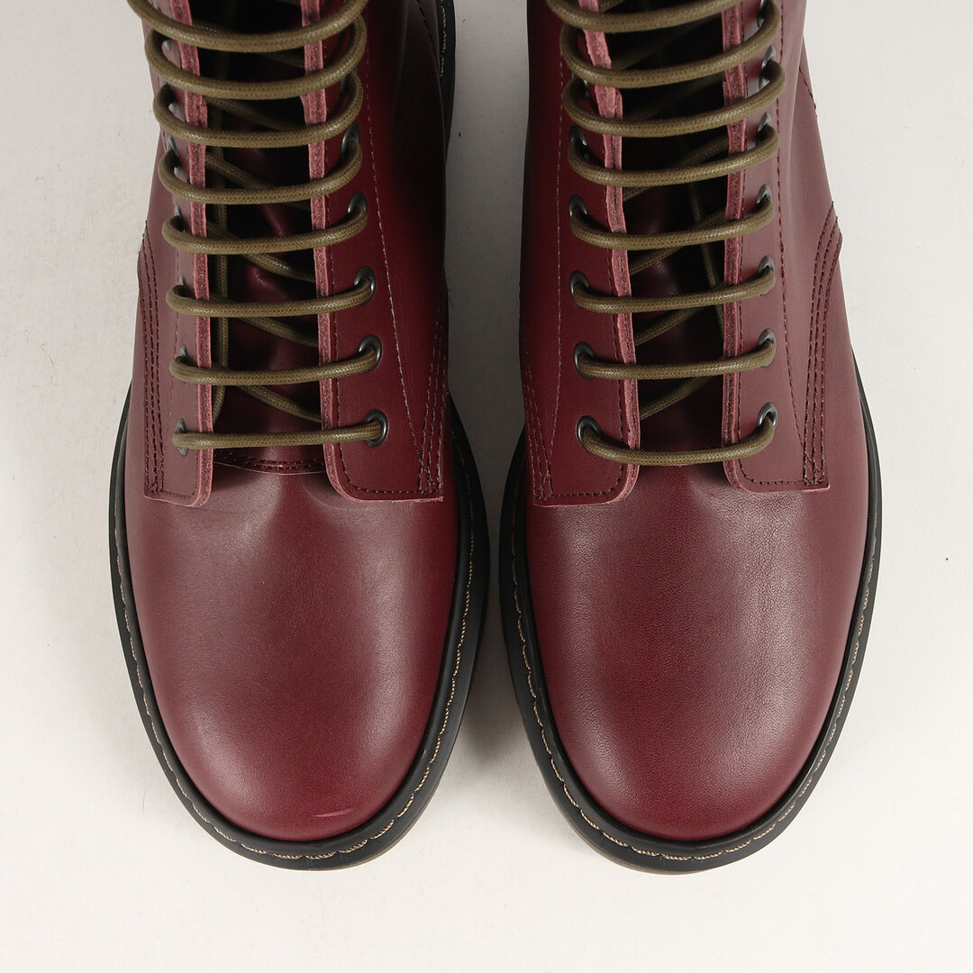 SIVA(シヴァ)の新品同様 SIVA シヴァ サイズ:28.0cm 23AW サイドジップ レースアップ ブーツ 10EYELET ROUND TOE ZIP-UP BOOTS 23C-S-08-01 シューズ 靴 バーガンディ【メンズ】【中古】 メンズの靴/シューズ(ブーツ)の商品写真