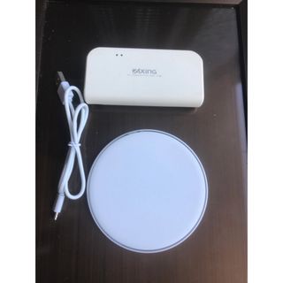 ワイヤレス充電器、モバイルバッテリー　セット(バッテリー/充電器)