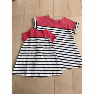 プチバトー(PETIT BATEAU)のお揃い⭐︎プチバトー81&95(ワンピース)