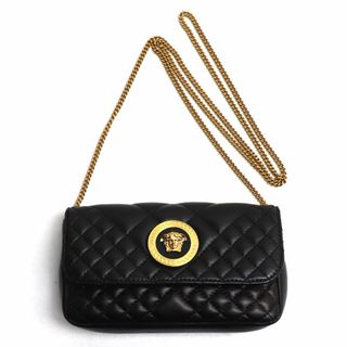 ヴェルサーチ(VERSACE)のVERSACE ヴェルサーチ メデューサ　アイコン　ミニ　チェーンバッグ ショルダーバッグ ブラック DBFG966 レディース【中古】(ショルダーバッグ)