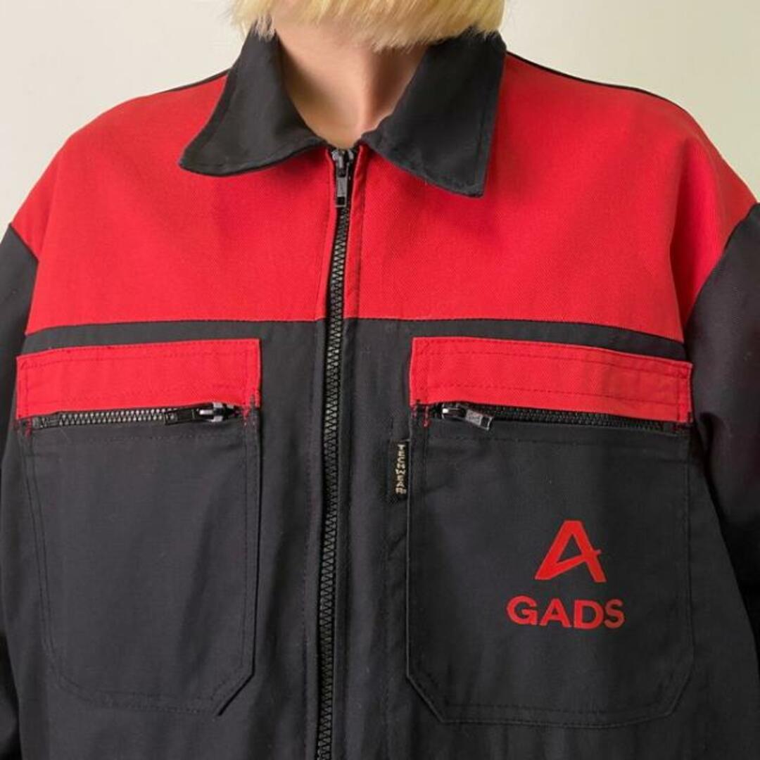 00年代 ヴィンテージ 胸ロゴ 企業ロゴ バックプリント コットンツイル ワークジャケット メンズXL相当 メンズのジャケット/アウター(カバーオール)の商品写真
