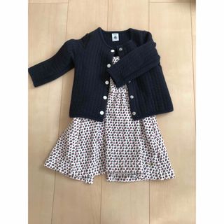 プチバトー(PETIT BATEAU)の美品⭐︎プチバトー　ワンピース&ジャケット(ワンピース)