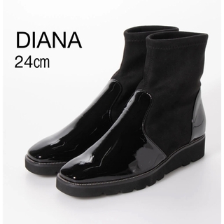 DIANA - s192j DIANAショートブーツ 黒 シンプル ヒール 高級 上品の