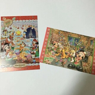 ディズニー(Disney)のディズニーランド　クリスマス　ポストカード(印刷物)