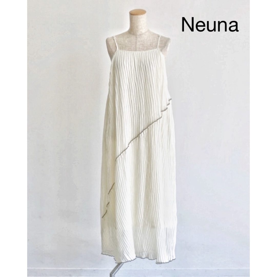 nuna(ヌナ)のNeuna 紐長さ調節可能 シフォン柳メローキャミワンピース レディースのワンピース(ロングワンピース/マキシワンピース)の商品写真