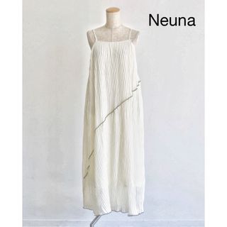 ヌナ(nuna)のNeuna 紐長さ調節可能 シフォン柳メローキャミワンピース(ロングワンピース/マキシワンピース)