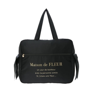 Maison de FLEUR - メゾンドフルール サテンキャリーオンバッグ ブラック