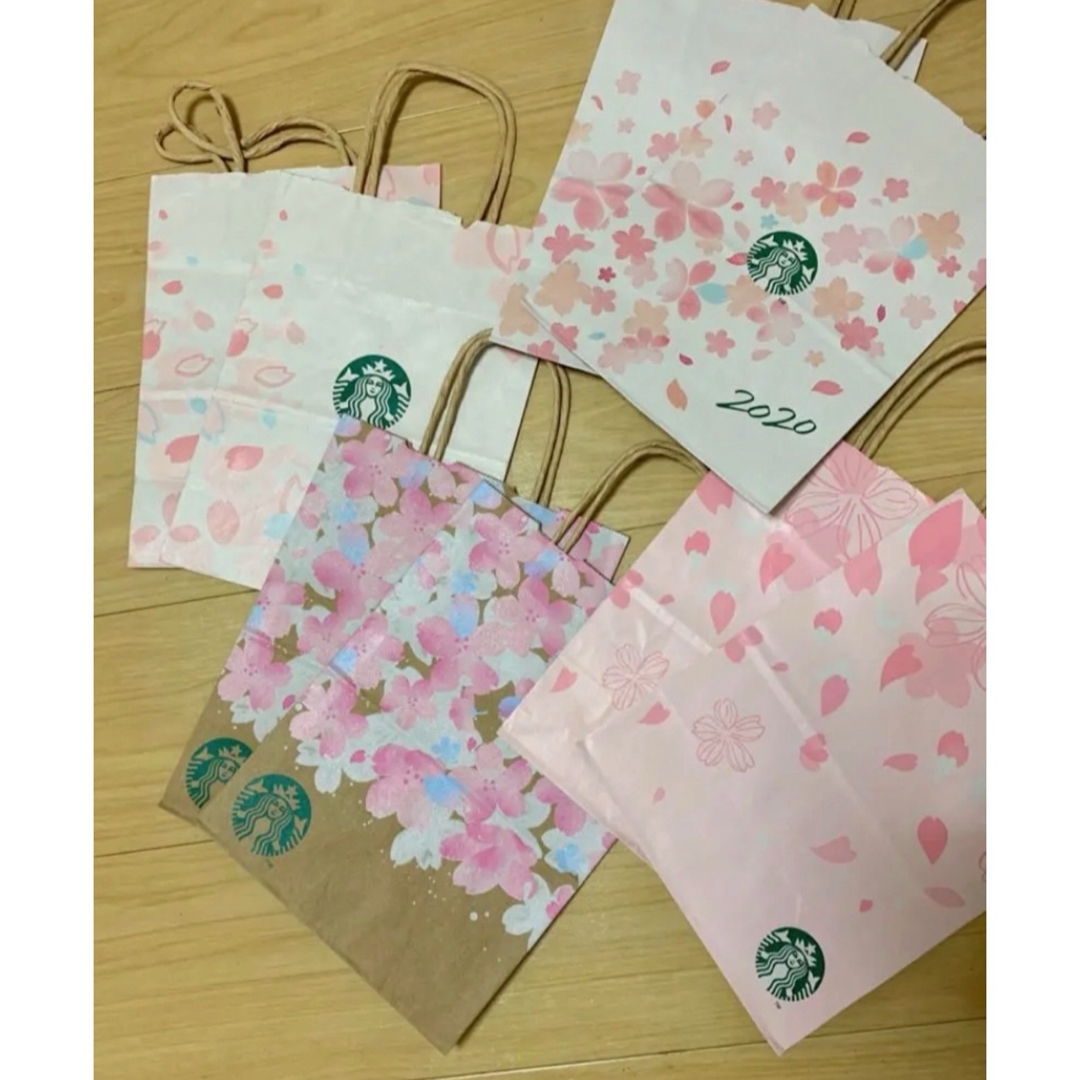 Starbucks(スターバックス)の5/22〆◎可愛いピンク花柄スターバックス紙袋ギフト限定タンブラー桜マグカップ好 エンタメ/ホビーのコレクション(ノベルティグッズ)の商品写真