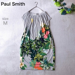 ポールスミス(Paul Smith)のポールスミス PAULSMITH ゆったりワンピース サイズM 総花柄(ロングワンピース/マキシワンピース)
