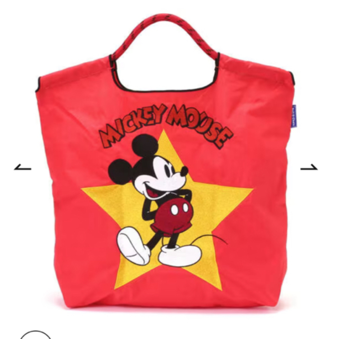 ボールアンドチェーン　エコバッグ　ミッキー　Disney　赤　Mサイズ レディースのバッグ(エコバッグ)の商品写真
