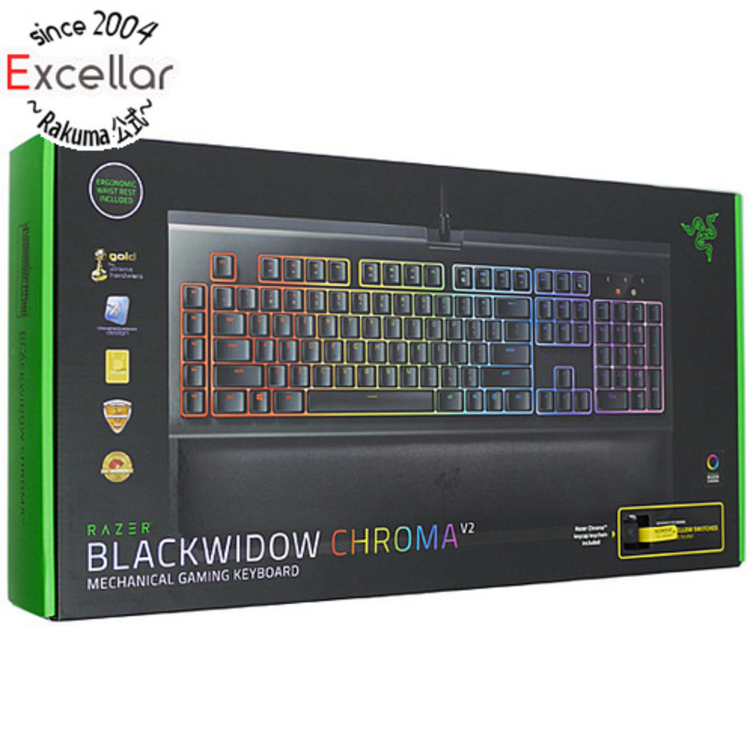 Razer(レイザー)のRazer　Blackwidow Chroma V2 JP Yellow Switch　RZ03-02033100-R3J1 元箱あり スマホ/家電/カメラのPC/タブレット(PC周辺機器)の商品写真