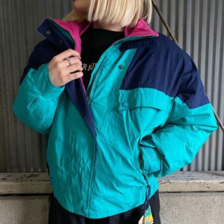 90年代 Eddie Bauer エディーバウアー GORE-TEX ナイロン ダウンジャケット レディースM(ダウンジャケット)