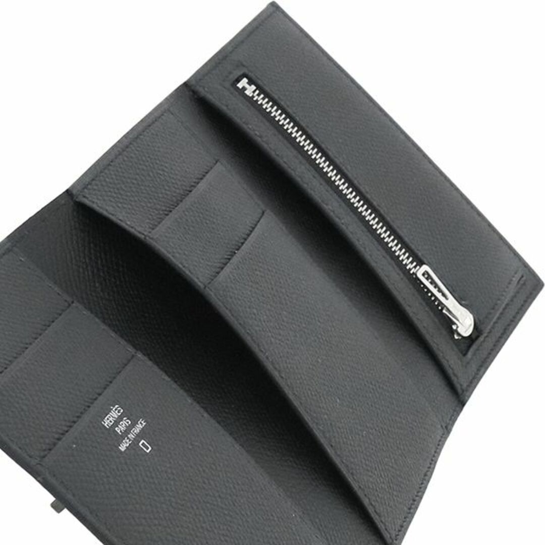 Hermes(エルメス)のエルメス 三つ折り 財布 レディース メンズ ベアン アリゲーター エプソン ブラック 新品 h-a551 レディースのファッション小物(財布)の商品写真
