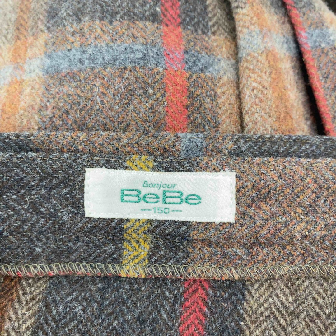 BeBe(ベベ)のBeBe ベベ レディース  ロングスカート　タータンチェック　プリーツ　毛混 レディースのスカート(ロングスカート)の商品写真