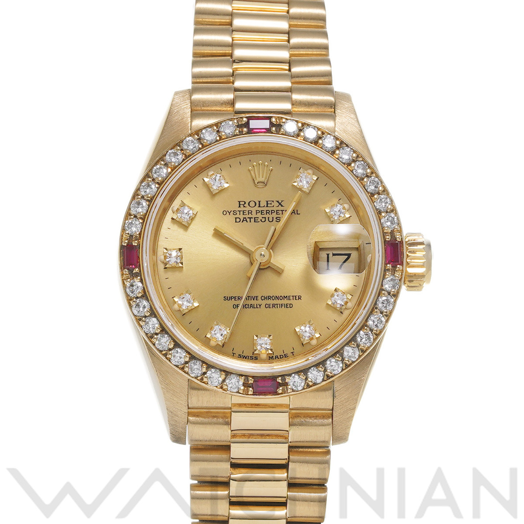 ROLEX(ロレックス)の中古 ロレックス ROLEX 69068G R番(1987年頃製造) シャンパン /ダイヤモンド レディース 腕時計 レディースのファッション小物(腕時計)の商品写真