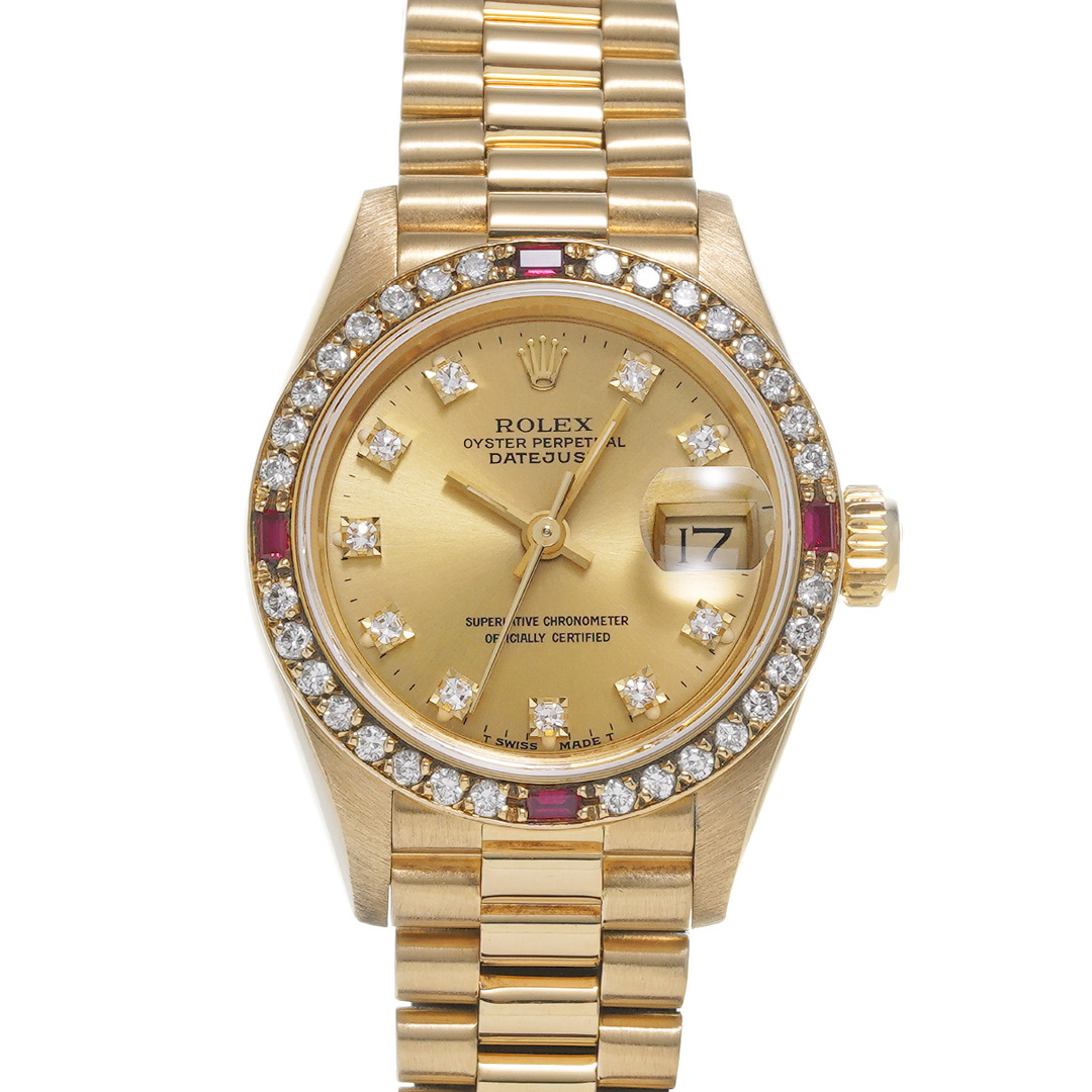 ROLEX(ロレックス)の中古 ロレックス ROLEX 69068G R番(1987年頃製造) シャンパン /ダイヤモンド レディース 腕時計 レディースのファッション小物(腕時計)の商品写真