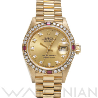 ロレックス(ROLEX)の中古 ロレックス ROLEX 69068G R番(1987年頃製造) シャンパン /ダイヤモンド レディース 腕時計(腕時計)
