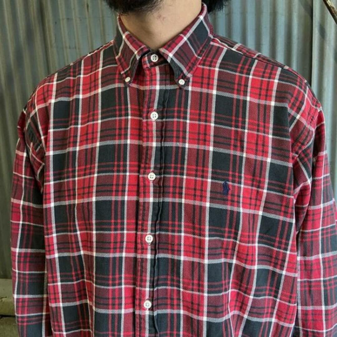 Ralph Lauren(ラルフローレン)のRalph Lauren ラルフローレン 長袖 ライトネルシャツ チェックシャツ メンズXL相当 メンズのトップス(シャツ)の商品写真