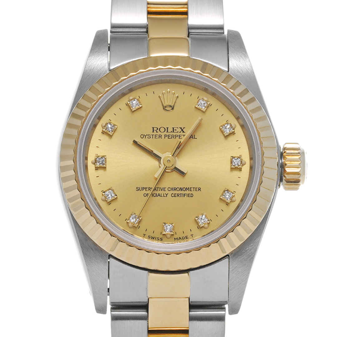 ROLEX(ロレックス)の中古 ロレックス ROLEX 67193G E番(1990年頃製造) シャンパン /ダイヤモンド レディース 腕時計 レディースのファッション小物(腕時計)の商品写真