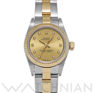 ロレックス(ROLEX)の中古 ロレックス ROLEX 67193G E番(1990年頃製造) シャンパン /ダイヤモンド レディース 腕時計(腕時計)