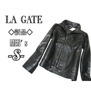 エルエーゲート(LA GATE)の新品メンズS◇LA GATE◇PUレザージャケット 黒(レザージャケット)