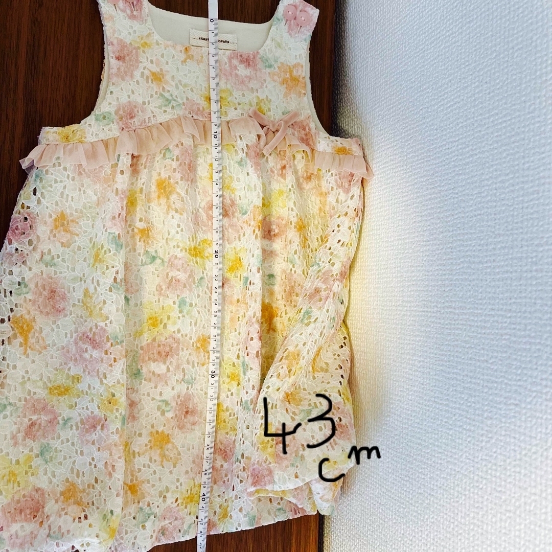1歳児ワンピース　　双子女子に✨ キッズ/ベビー/マタニティのベビー服(~85cm)(ワンピース)の商品写真