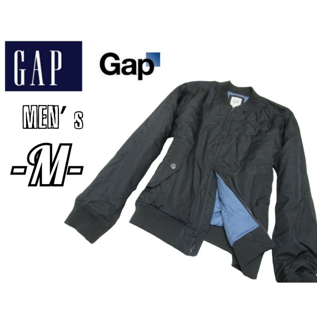 GAP(ギャップ)のメンズM◇GAP◇ボンバージャケット 黒 メンズのジャケット/アウター(ブルゾン)の商品写真