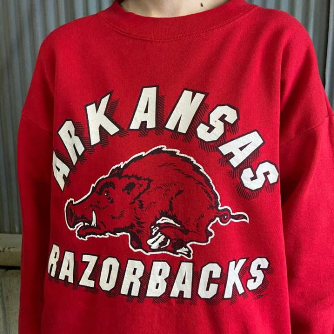 USA製 80年代 ARKANSAS Razorbacks カレッジ チーム 3段ロゴプリント