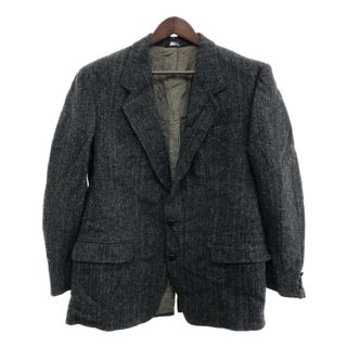 90年代 スコットランド製 Harris Tweed ハリスツイード ウール テーラードジャケット アウター ブラウン (メンズ 42R) 中古 古着 P7845(テーラードジャケット)