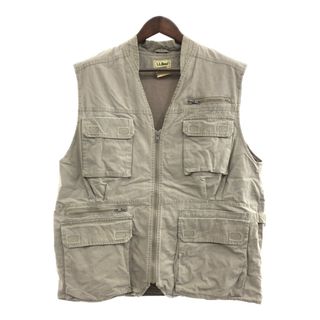 L.L.Bean - 90年代 L.L.Bean エルエルビーン ハンティングベスト トップス アウトドア ベージュ (メンズ L) 中古 古着 P7840