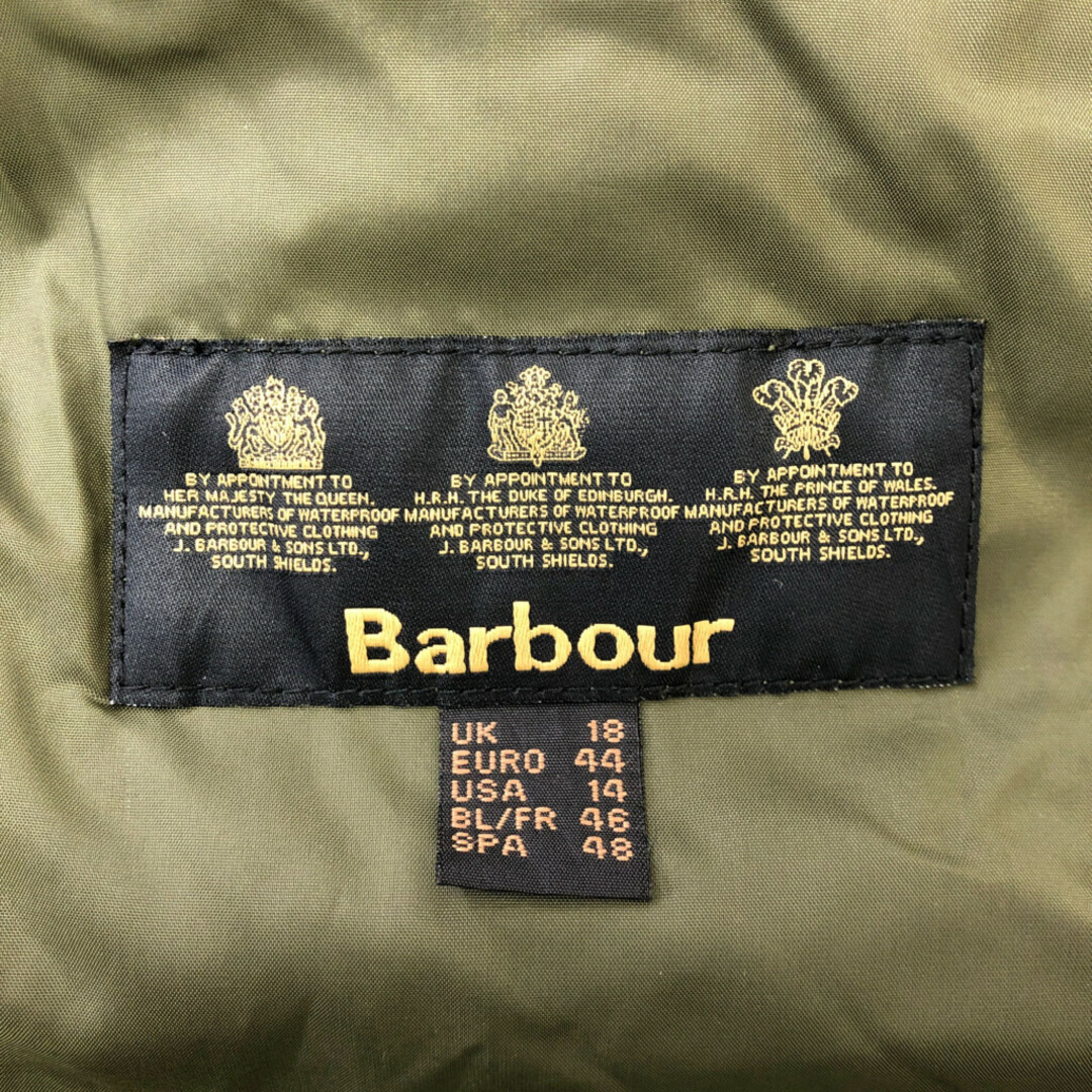 Barbour(バーブァー)のBarbour バブアー VINTAGE QUILT キルティング ジャケット アウター カーキ (レディース 18) 中古 古着 P7889 レディースのジャケット/アウター(その他)の商品写真