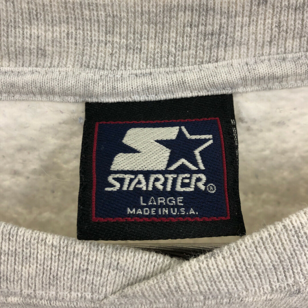 90年代 USA製 STARTER スターター MLB ニューヨーク・ヤンキース スウェット トップス プロチーム グレー (メンズ L) 中古 古着 P7878 メンズのトップス(スウェット)の商品写真