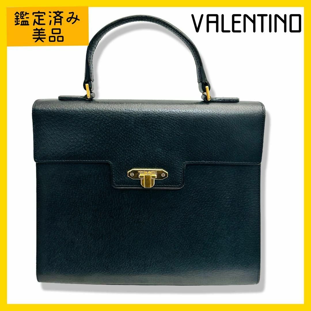 MARIO VALENTINO(マリオバレンチノ)のVALENTINO  レザー　ハンドバック　ブラック　レディース　オススメ レディースのバッグ(ハンドバッグ)の商品写真