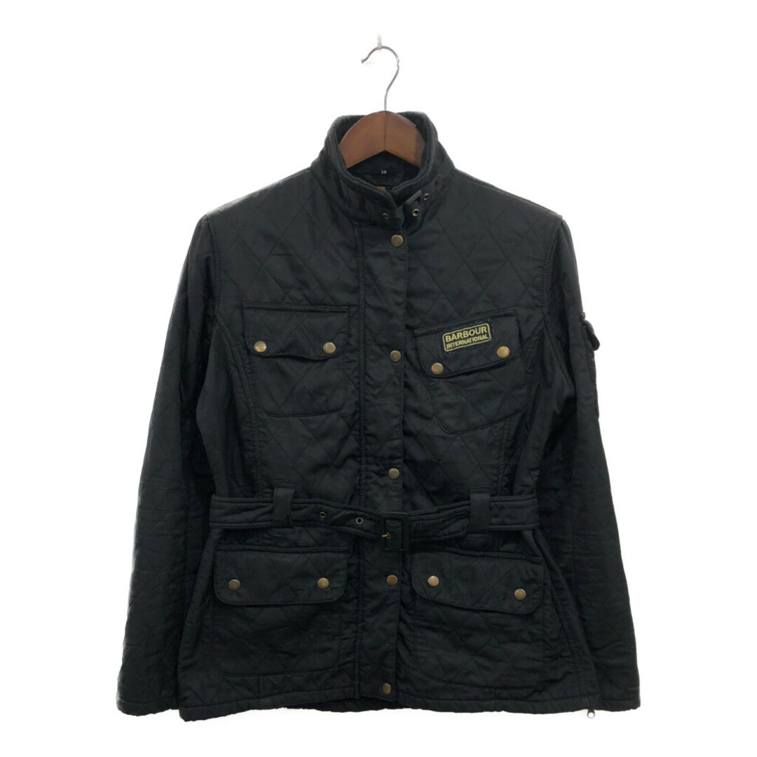 Barbour(バーブァー)のBarbour バブアー INTERNATIONAL インターナショナル キルティング ジャケット アウター ブラック (レディース 14) 中古 古着 P7927 レディースのジャケット/アウター(その他)の商品写真