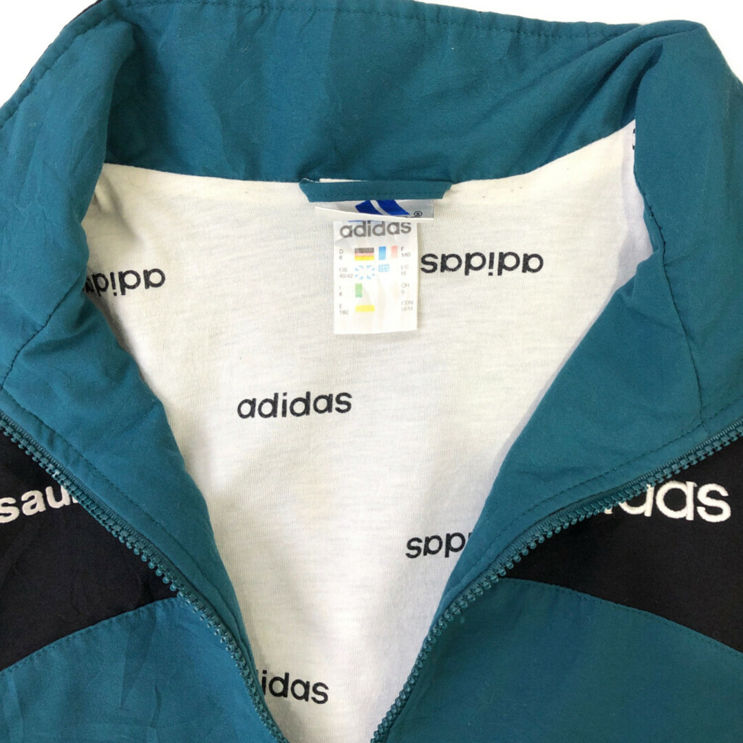 adidas(アディダス)の90年代 adidas アディダス トラックジャケット ジャケット アウター スポーツ グリーン (メンズ M) 中古 古着 P7941 メンズのジャケット/アウター(その他)の商品写真