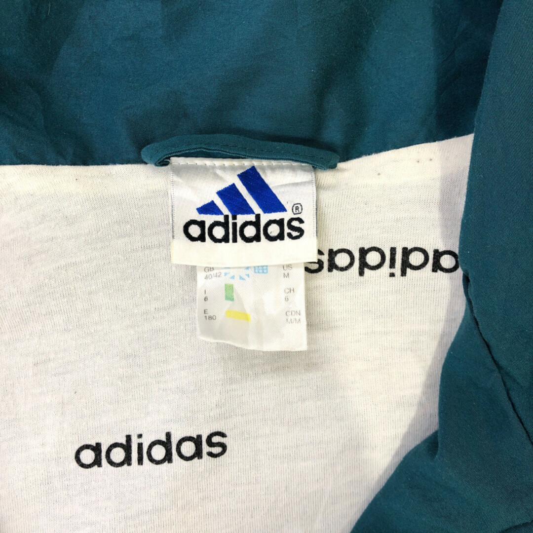 adidas(アディダス)の90年代 adidas アディダス トラックジャケット ジャケット アウター スポーツ グリーン (メンズ M) 中古 古着 P7941 メンズのジャケット/アウター(その他)の商品写真