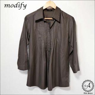 モディファイ(Modify)のmodify レディース トップス 七分袖 ブラウス 日本製 L(シャツ/ブラウス(長袖/七分))