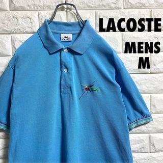 ラコステ(LACOSTE)のLACOSTE  ラコステ　半袖ポロシャツ　カラフルロゴ　4 メンズMサイズ(ポロシャツ)