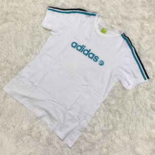 アディダス(adidas)のadidas アディダス Tシャツ カットソー 半袖 白 ホワイト ロゴ(Tシャツ(半袖/袖なし))