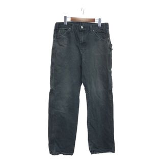 ディッキーズ(Dickies)のDickies ディッキーズ ペインターパンツ ボトムス ワーク ブラック (メンズ) 中古 古着 P8053(デニム/ジーンズ)