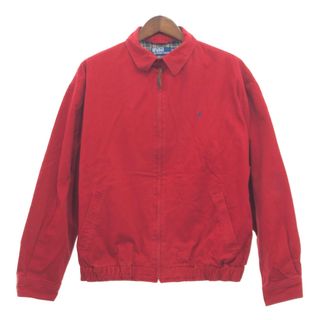 ポロラルフローレン(POLO RALPH LAUREN)の90年代 Polo by Ralph Lauren ポロ ラルフローレン コットン スイングトップ ワンポイントロゴ レッド (メンズ XL) 中古 古着 P8105(その他)