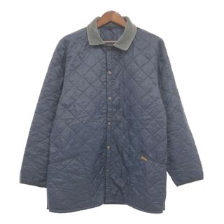 バーブァー(Barbour)のイングランド製 Barbour バブアー LIDDESDALE リデスデイル キルティング ジャケット アウター ネイビー (メンズ L) 中古 古着 P8107(その他)